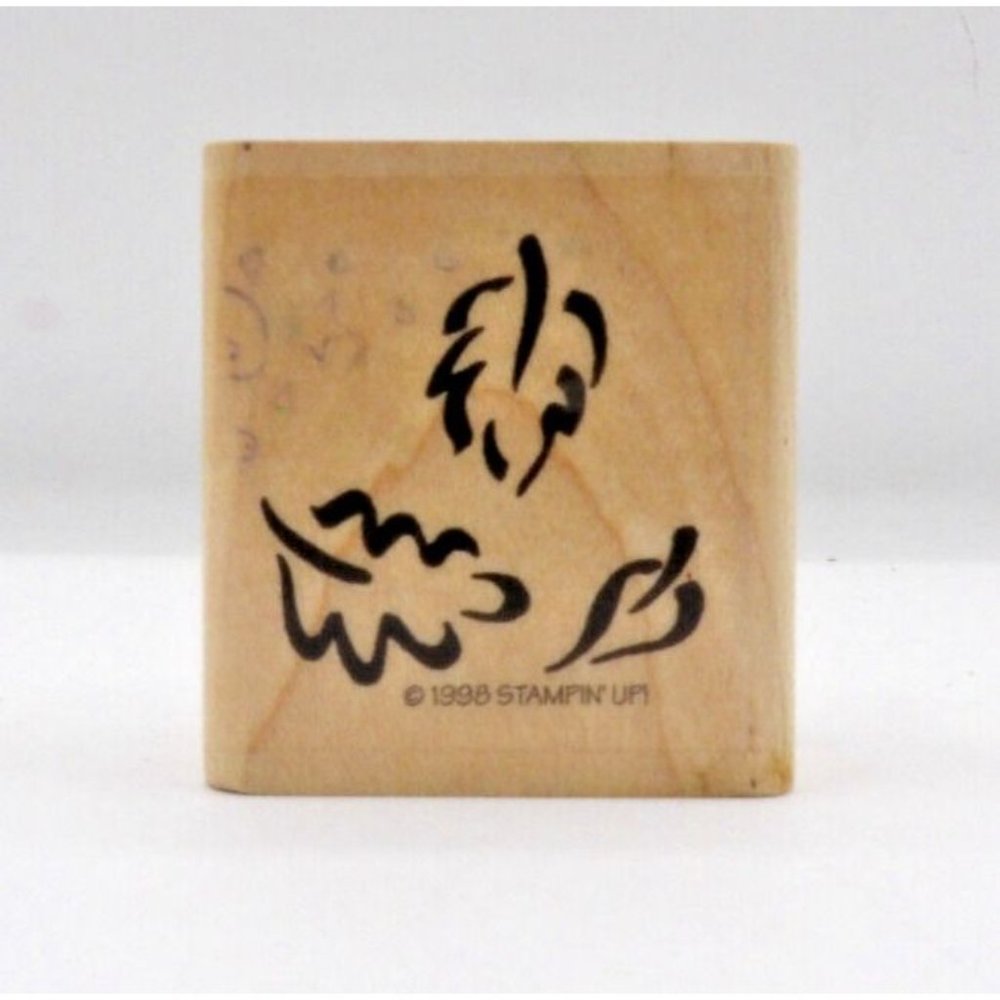 Stamp  of Leaves "Seasonal Images"  Stampin' Up! ©1998  2" x 1¾"